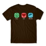 Peace – Love – Weather Chocolate Men's T-shirt for Meteorologist, Work