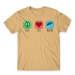 Peace – Love – Weather Sand Men's T-shirt for Meteorologist, Work