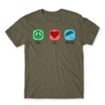 Peace – Love – Weather Zinc Men's T-shirt for Meteorologist, Work