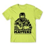 Penetration Matters Apple Green Men's T-shirt for Welder, Work