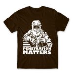 Penetration Matters Chocolate Men's Tee for Welder, Work