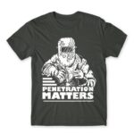 Penetration Matters Dark Grey Men's T-shirt for Welder, Work