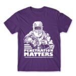Penetration Matters Dark Purple Men's T-shirt for Welder, Work