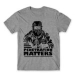 Penetration Matters Grey Melange Men's T-shirt for Welder, Work