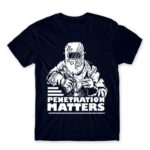 Penetration Matters Navy Men's Tee for Welder, Work