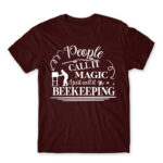 People Call It Magic – Beekeeper Burgundy Men's T-shirt for Beekeeper, Work