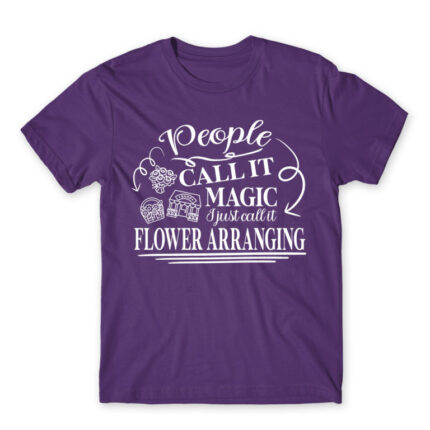 People called it miracle – Florist Dark Purple Men's Tee for Florist, Work