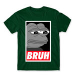 Pepe – Bruh Bottle Green Men's T-shirt for Funny, Meme