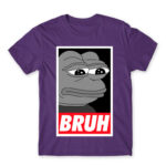 Pepe – Bruh Dark Purple Men's Tee for Funny, Meme
