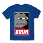 Pepe – Bruh Royal Blue Men's Tee for Funny, Meme