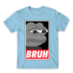 Pepe – Bruh Sky Blue Men's T-shirt for Funny, Meme