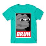 Pepe – Bruh Turquoise Men's T-shirt for Funny, Meme