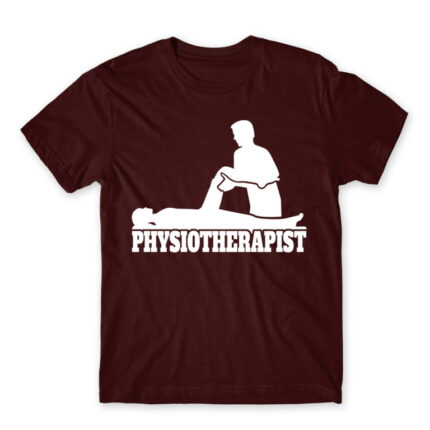 Physiotherapist Burgundy Men's Tee for Physiotherapist, Work