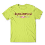 Physiotherapist – Floral Apple Green Men's T-shirt for Physiotherapist, Work