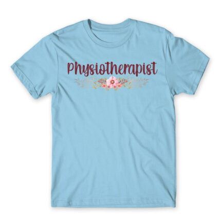 Physiotherapist – Floral Sky Blue Men's Tee for Physiotherapist, Work
