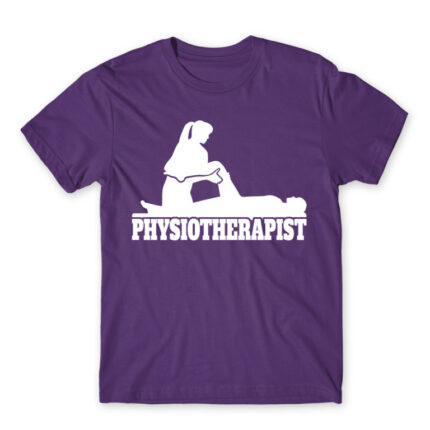 Physiotherapist – Heart Dark Purple Men's Tee for Physiotherapist, Work