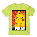 !!PIKA!! Apple Green Men's T-shirt for Anime, Pokemon