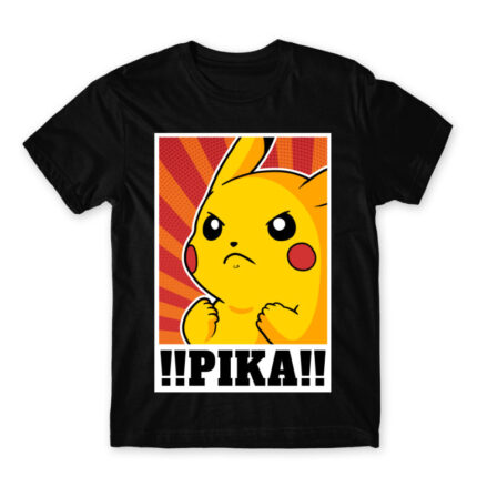 !!PIKA!! Black Men's T-shirt for Anime, Pokemon