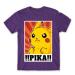 !!PIKA!! Dark Purple Men's Tee for Anime, Pokemon