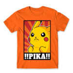 !!PIKA!! Orange Men's T-shirt for Anime, Pokemon