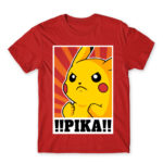 !!PIKA!! Red Men's T-shirt for Anime, Pokemon