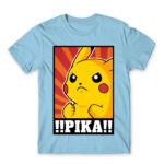 !!PIKA!! Sky Blue Men's Tee for Anime, Pokemon