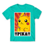 !!PIKA!! Turquoise Men's Tee for Anime, Pokemon