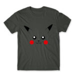 Pikachu face Dark Grey Men's Tee for Anime, Pokemon