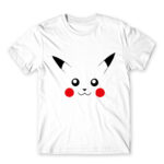 Pikachu face White Men's Tee for Anime, Pokemon