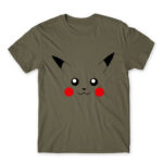 Pikachu face Zinc Men's T-shirt for Anime, Pokemon