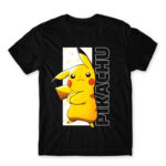 Pikachu Stripe Black Men's Tee for Anime, Pokemon