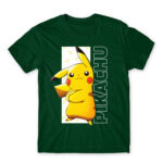 Pikachu Stripe Bottle Green Men's T-shirt for Anime, Pokemon