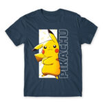 Pikachu Stripe Denim Men's Tee for Anime, Pokemon