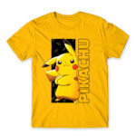 Pikachu Stripe Gold Men's T-shirt for Anime, Pokemon