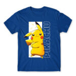 Pikachu Stripe Royal Blue Men's Tee for Anime, Pokemon