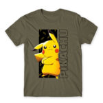 Pikachu Stripe Zinc Men's T-shirt for Anime, Pokemon