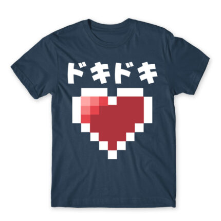 Pixel heart doki doki Denim Men's Tee for Anime, Dokidoki