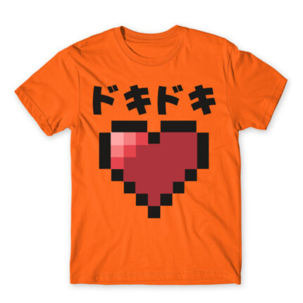 Pixel heart doki doki Orange Men's Tee for Anime, Dokidoki