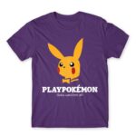 Playpokémon Dark Purple Men's Tee for Brand Parody, Funny