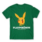 Playpokémon Kelly Green Men's Tee for Brand Parody, Funny