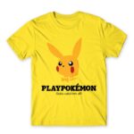 Playpokémon Lemon Men's T-shirt for Brand Parody, Funny