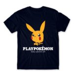 Playpokémon Navy Men's T-shirt for Brand Parody, Funny