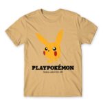 Playpokémon Sand Men's Tee for Brand Parody, Funny