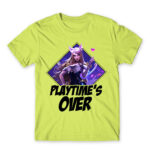 Playtime’s over Apple Green Men's T-shirt for Gaming, League Of Legends