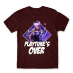 Playtime’s over Burgundy Men's T-shirt for Gaming, League Of Legends