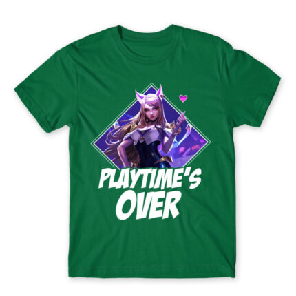 Playtime’s over Kelly Green Men's Tee for Gaming, League Of Legends