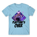 Playtime’s over Sky Blue Men's Tee for Gaming, League Of Legends