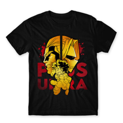 Plus ultra – All Might Black Men's T-shirt for Anime, My Hero Academia