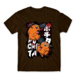 Pochita Graffiti Chocolate Men's T-shirt for Anime, Chainsaw Man