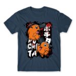 Pochita Graffiti Denim Men's Tee for Anime, Chainsaw Man